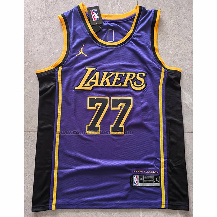 Maglia Los Angeles Lakers Luka Doncic No 77 Statement 2024-25 Viola